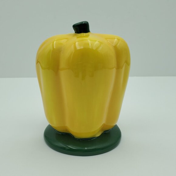 WMG Yellow Pepper Napkin Holder Anthropomorphic Kitschy Pepper Letter Holder - Picture 3 of 7